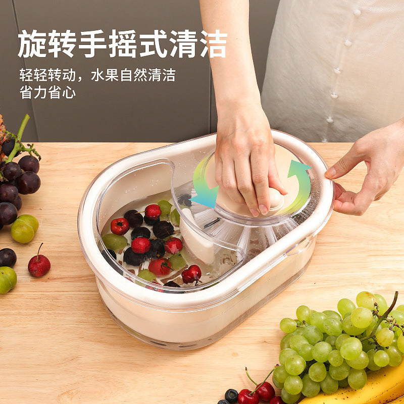 Vegetable Washing Basket Household Kitchen Thawing Hand Washing Fruit Artifact Fruit And Vegetable Drain Basket Cleaning Machine To Remove Pesticide Residues