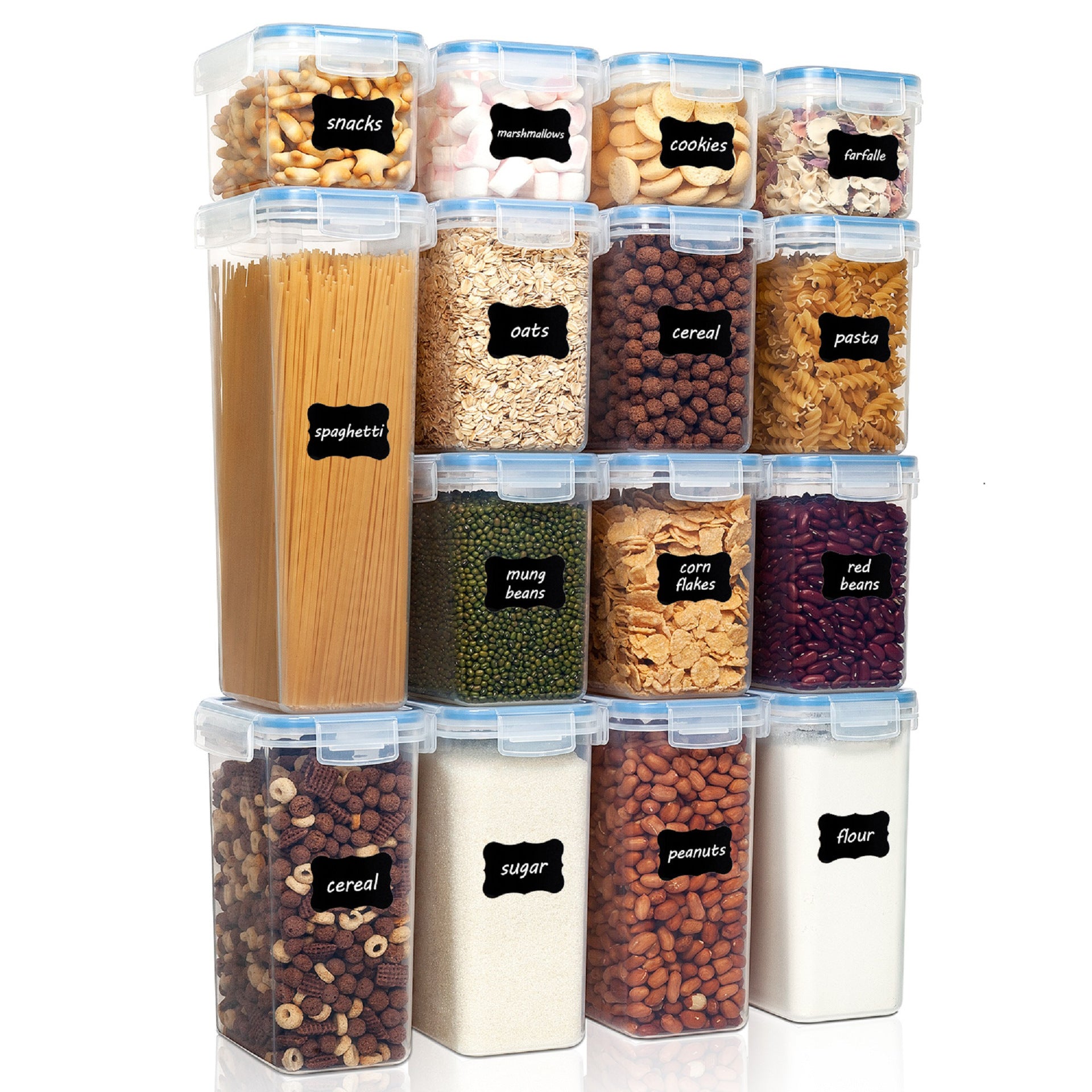 Sales Of Kitchen Household Sealed Jars, Grains, Fresh-keeping Boxes, High-permeability PP Sealed Jars, Fifteen-piece Sets