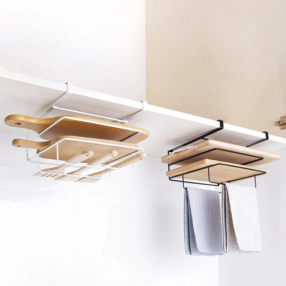 No-Drill Double-Layer Cutting Board Shelf