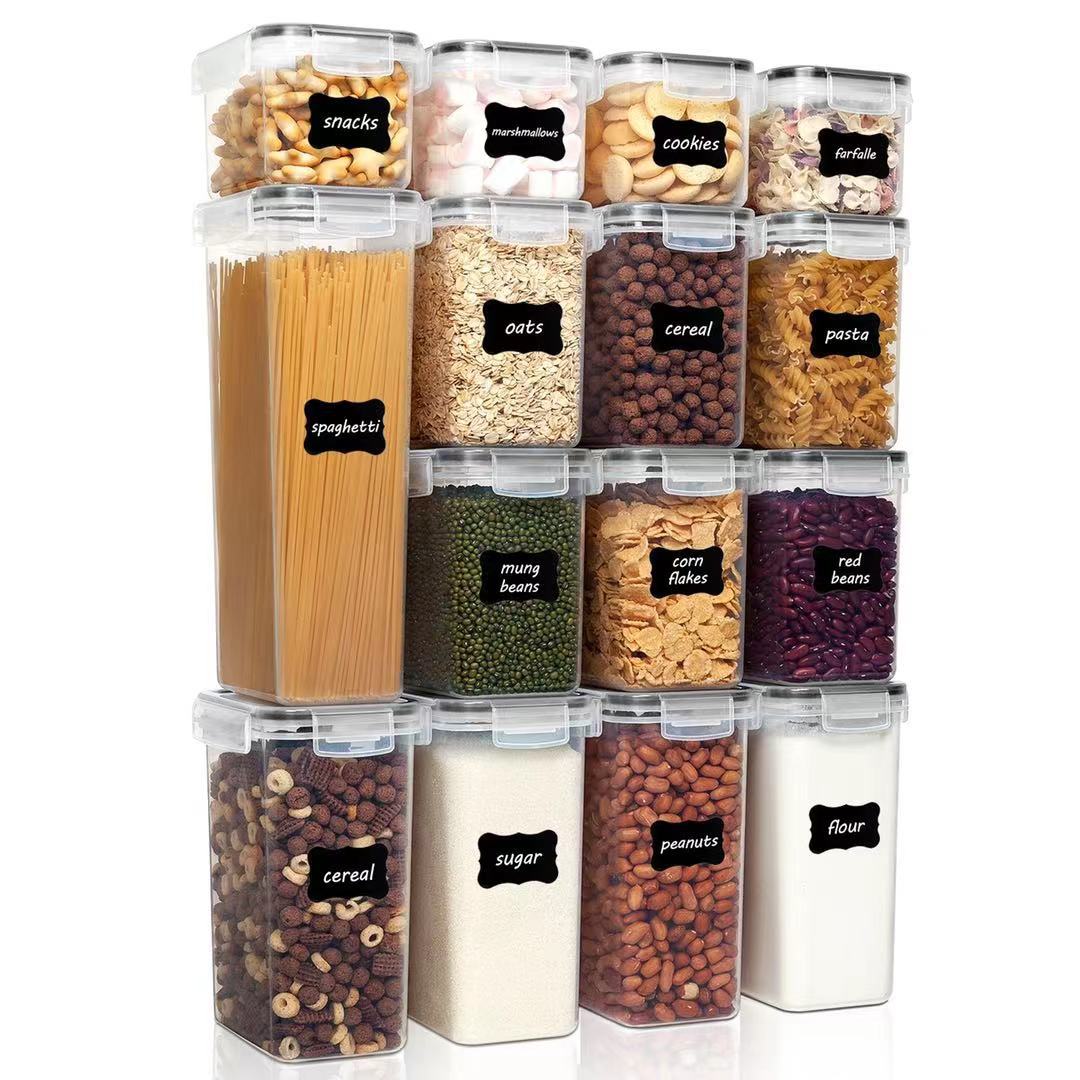 Sales Of Kitchen Household Sealed Jars, Grains, Fresh-keeping Boxes, High-permeability PP Sealed Jars, Fifteen-piece Sets