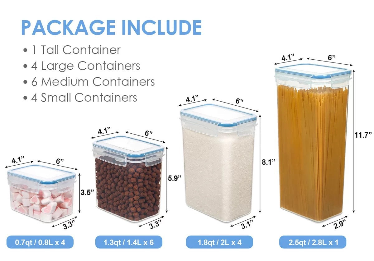 Sales Of Kitchen Household Sealed Jars, Grains, Fresh-keeping Boxes, High-permeability PP Sealed Jars, Fifteen-piece Sets
