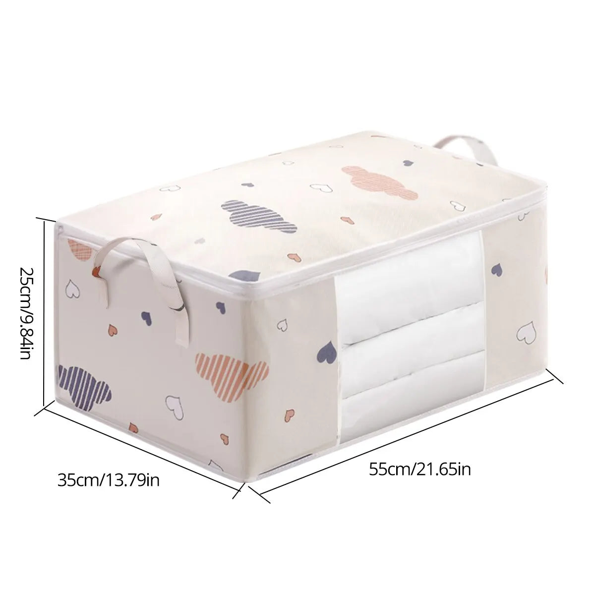 Foldable Clothes Storage Bag with Zipper – Medium & Large