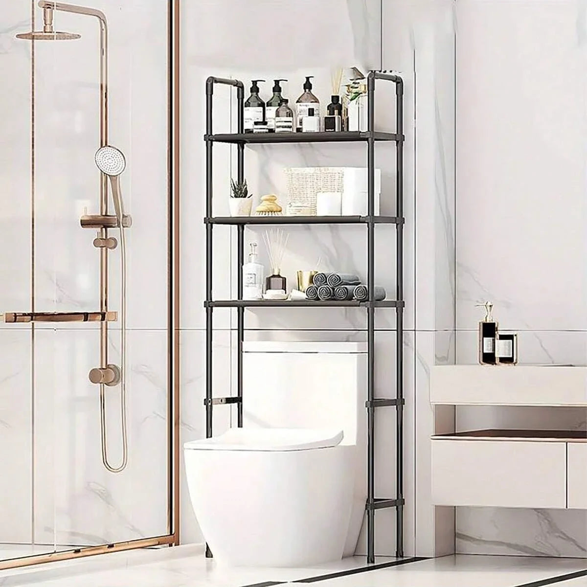 Over-the-Toilet Bathroom Storage Rack