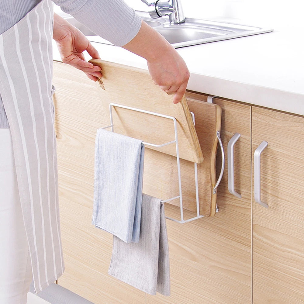 No-Drill Double-Layer Cutting Board Shelf